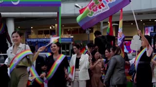 Thai LGBT community celebrates marriage equality bill