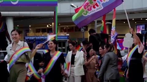 Thai LGBT community celebrates marriage equality bill