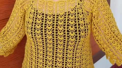 Top tejido a crochet