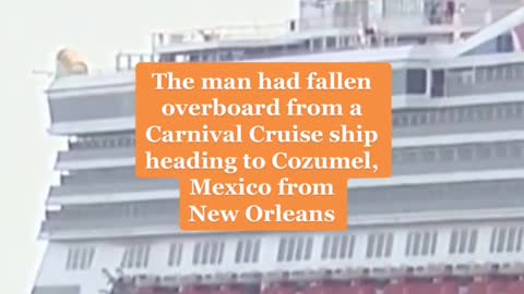 A cruise ship passenger was rescued from the Gulf of Mexicoon Thanksgiving