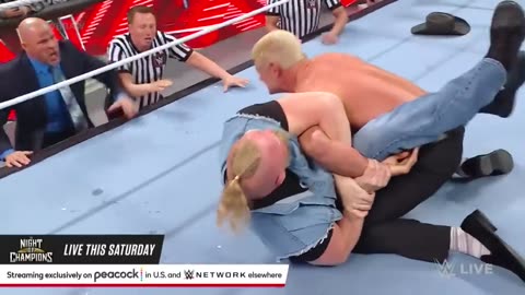 Brock lesnar locks an injured Cody Rhodes in the kimura Lock: Raw highlight WWE Fight