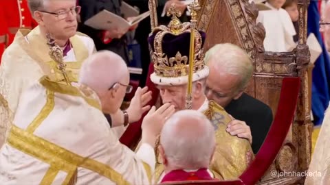 Joe Biden spotted at pedo King Charles's coronation👃🤴