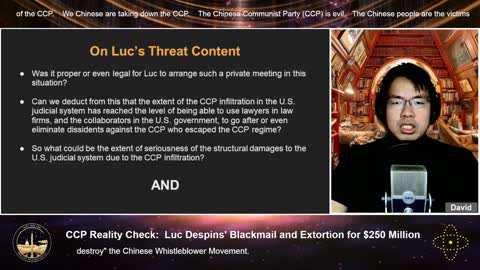 Luc Despins of Paul Hastings Threats Miles Guo, a dissident of the Chinese Communist Party (CCP)