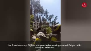 “Towards depths of Russia"-Russian volunteers advancing with military equipment on Russian territory