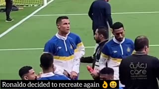 Ronaldo back kick at Al nassr 👑🐐