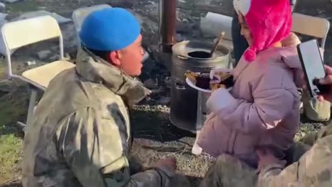 Soldiers Sing 'Happy Birthday' To Little Girl Who Lost Her Mum In The Earthquake