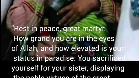 Rest in peace, great martyr. How grand you are in the eyes of Allah