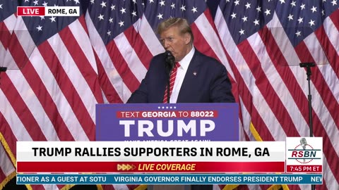 FULL SPEECH: President Trump Holds a "Get Out The Vote Rally" in Rome, GA - 3/9/24