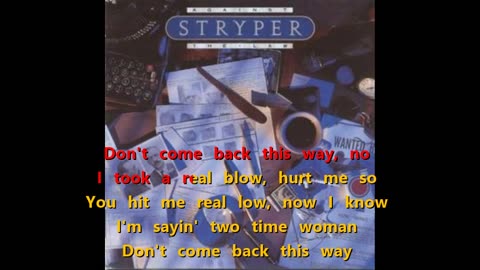 Stryper - Two Time Woman [all-time karaoke]