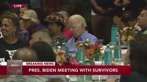 Joe Biden sleeps as Hawaii citizens literally Cry around him at Event