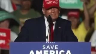 Donald Trump Takes off his Hat in the Middle of His Storm Speech While it’s Pouring Down Raining