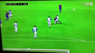 Andres Iniesta crazy skill vs Espanyol