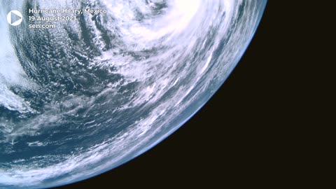 Hurricane Hilary filmed from space in 4K