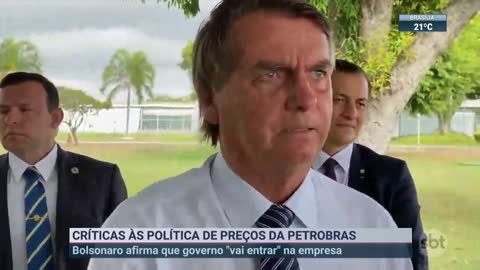 Bolsonaro crítica política de preços e diz que governo entrará na Petrobras | SBT Brasil (16/05/22)