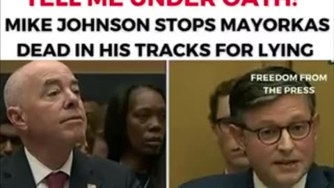 Holy Moly! Watch our new House Speaker MIKE JOHNSON STOPS MAYORKAS DEAD IN HIS TRACKS FOR LYING