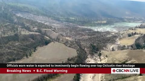 Water expected to begin flowing over top Chilcotin River blockage, officials war