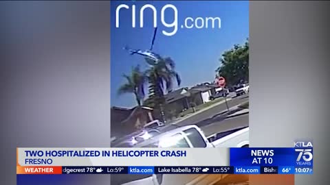 Helicopter Falls Out Of The Sky, Caught On Doorbell Camera