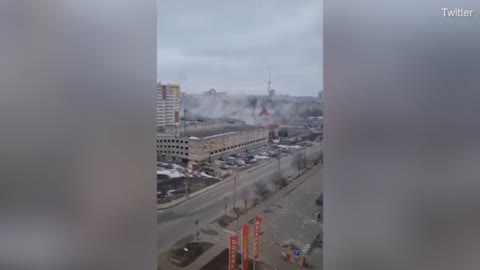 Cluster munitions being used near shopping centre in Kharkiv