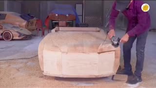 Car make from wood #wood #making #woodwork #woodworking #shorts