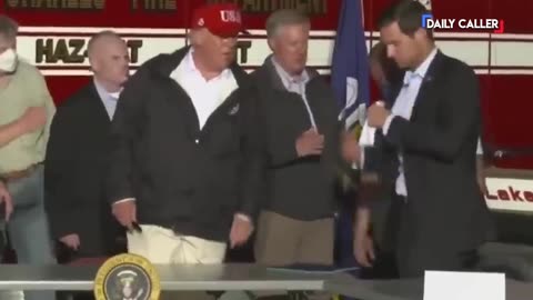 FLASHBACK: Former President Trump Shakes Hands with and Signs Autographs for First Responders