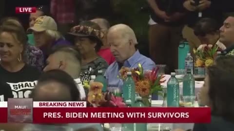 Joe Biden falls asleep at ceremony in honor of Maui fire victims