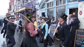 Morris Dancers Plymouth Barbican the Dolphin 19th December 2015