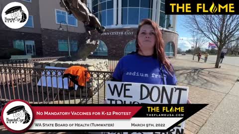 No Mandatory CoVID Vaccines for K-12 Protest at WA Board of Health (Tumwater) 03-09-2022