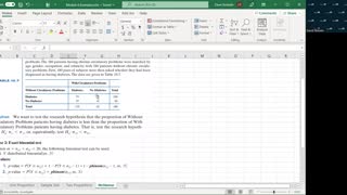 MATH 810 Inference for 1 and 2 Proportions in Excel