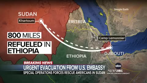 US special operations forces evaluate the American Embassy in Sudan