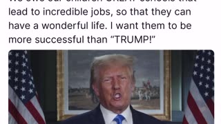 PRESIDENT TRUMP WITH A MESSAGE