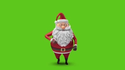 green screen 3d Santa Claus free no copyright