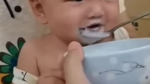 Baby laughing