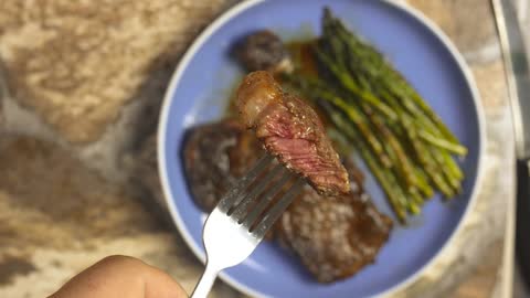 How to Cook the PERFECT Ribeye Steak and Asparagus