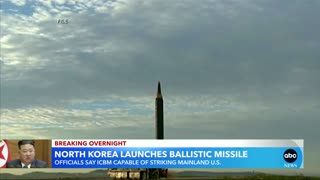 North Korea test-fires intercontinental ballistic missile