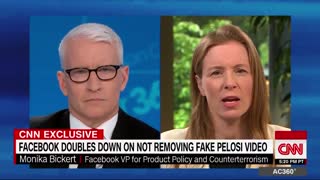 Anderson Cooper of CNN grills Facebook Exec over Pelosi video