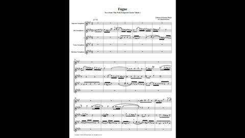 J.S. Bach - Well-Tempered Clavier: Part 1 - Fugue 06 (Saxophone Quintet)