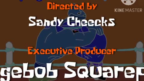 Spongebob & Sandy Wrestle (Title Card)