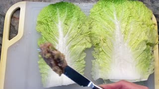 Steamed Chicken Napa Cabbage Rolls