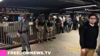 The National Guard has been stationed at various subway stops in New York City.