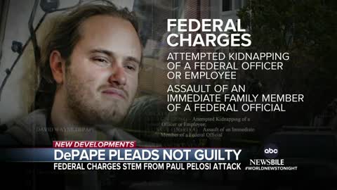 Pelosi attacker pleads not guilty to federal charges