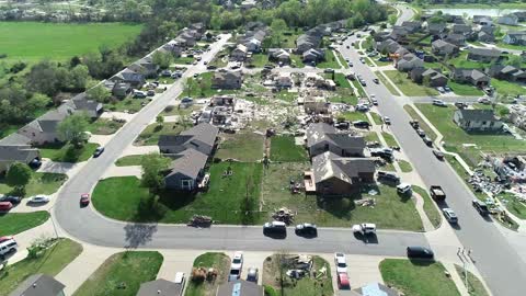 Andover Tornado 2022 [Drone Footage of Heavy Damage]