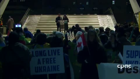 Canada: Vigil in Toronto marking one-year anniversary of Russian invasion of Ukraine - Friday February 24, 2023