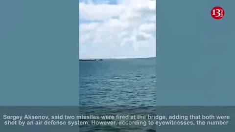 “Four strikes were delivered…” – Footage of missile strikes on Crimea Bridge