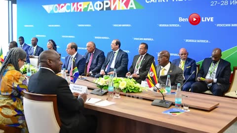 Museveni in Russia at St Petersburg