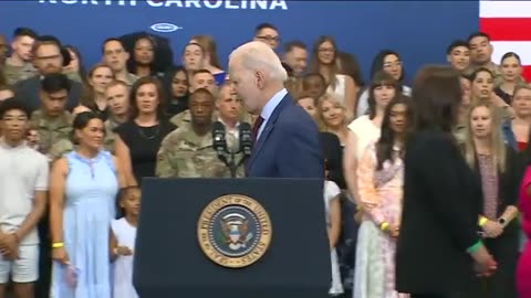 Biden as usual appears confused after delivering a speech in Rocky Mount,