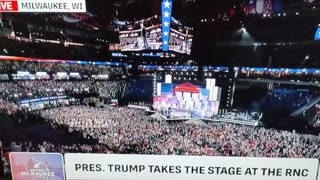 Trump enters the stage RNC 🙏🇺🇲❣️