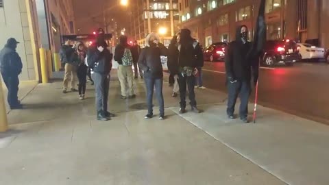 Feb 24 2018 DC night for freedom 3.4 A handful of Antifa go to the back entrance