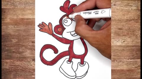 Anyone can draw a monkey step by step