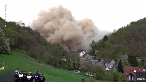 Bridge demolition using 330 pounds of explosives leaves crowd in awe | USA TODAY