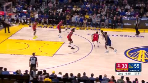 steph was fouled and a goaltend was committed on the same play, yet no whistle was blown